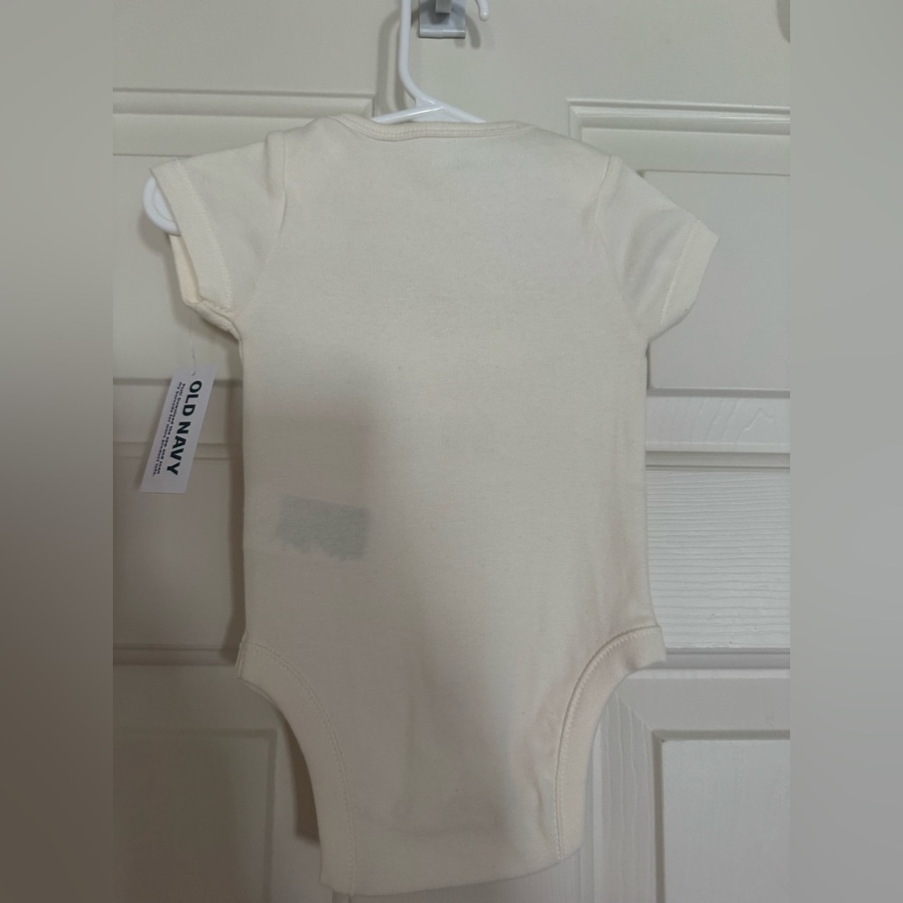 NWT - Floral Baby Romper/ Ivory Onesie w Logo/ Yellow Swimsuit - All are 3-6mths - Picture 12 of 13